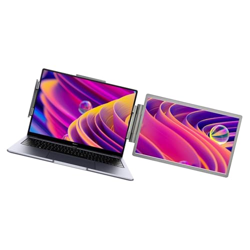 jklymm ポータブル LCD モニター 14 インチ、調整可能なスタンド付き 1920x1080 USB C HDTV ポート、ビジュアルを強化 セカンダリ モニター