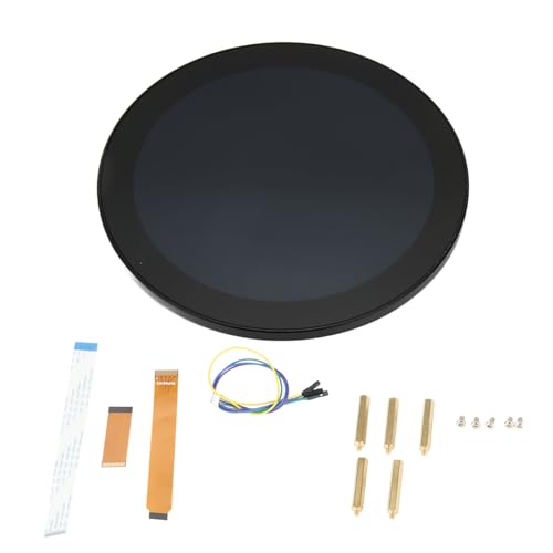 NutriEss 4インチ ラウンドタッチディスプレイスクリーン IPS 10ポイント 60Hz リフレッシュ調整可能 バックライト付き強化ガラス LCDモジュール Rasp berry Pi 4B 3B Plus 3A Plus エレクトロニクスおよびクリエイティブプロジェクト用 NutriEssyp6gio5142