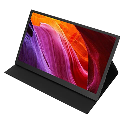 Vbestlife ポータブル モニター、15.6 インチ 1080P FHD IPS ゲーム モニター、USB C ラップトップ ディスプレイ Ultra HDR 外部スクリーン、レザー Vbestlifeozy821m04t7163