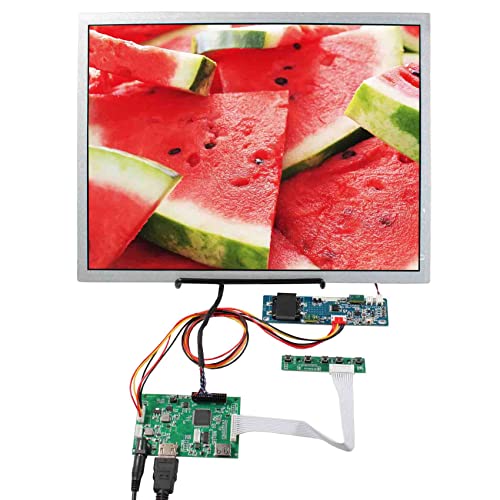 VSDISPLAY 15インチ1024x768解像度TN液晶ディスプレイパネル、1000cd/m²の高輝度、視野角89°、LVDSインターフェース (H-D USB 映像端子)