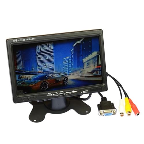 顕微鏡 7 インチ TFT LCD カラー ディスプレイ スクリーン カー モニター 800x600 HD デジタル VGA/AV リモート コントロール DVD VCR コンピュータ スクリーンとしてサポート