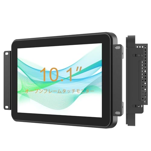 Senisway 10.1インチ産業用タッチモニター 10ポイント埋め込みオープンフレームモニター 1280 x 800 @ 60Hz TFT LCD キオスク、ATM、自動販売機に最適 SW-TM-101