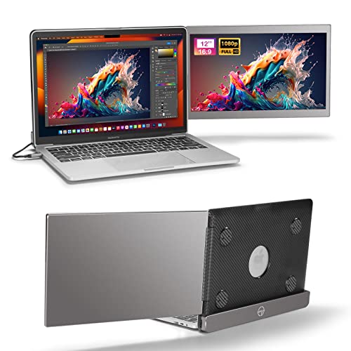 CopGain JoyReal ポータブルモニター ノートパソコン Mac USB デュアルスクリーンエクステンダー 12インチ FHD 1080P セカンドトラベルディスプレイ 13.3インチ MacBook Pro Air用 P1M-13