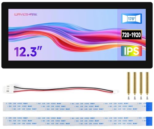 TUOPUONE 12.3インチDSI静電容量式タッチスクリーン、720×1920ピクセル、IPSパネル、10ポイントタッチ、光学ボンディング強化ガラスパネル(12.3-DSI-Touch-A)