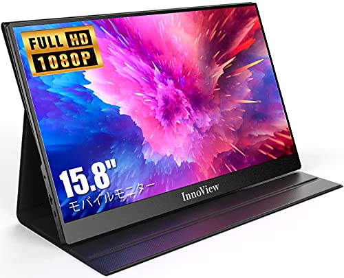 InnoView モバイルモニター InnoView モバイルディスプレイ非光沢 FHD IPS液晶パネル USBType-C miniHDMI HDRモード FreeSync対応 ブルーライト機能 (ブラック) INVPM406