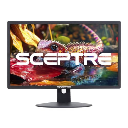 Sceptre セプター22インチFHD LEDゲームモニター75Hz 2x HDMI VGA内蔵スピーカー、メタルブラック2018 E229W-19203RT