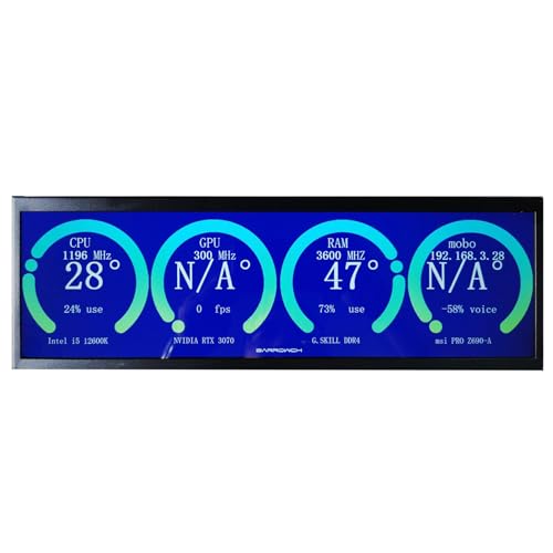 VSDISPLAY 14.5インチ モニター 解像度2560x720 横長 縦横 PCケース用 温度ディスプレイ センサパネル 自作 ディスプレイ VS145ZJ01-002A