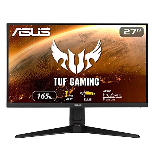 ASUS TUF Gaming VG279QL1A 27” Gaming Monitor (Supports 144Hz), IPS, 1ms, FreeSync Premium, DisplayHDR 400, Extreme Low Motion Blur, Eye Care, HDMI DisplayPort, Black