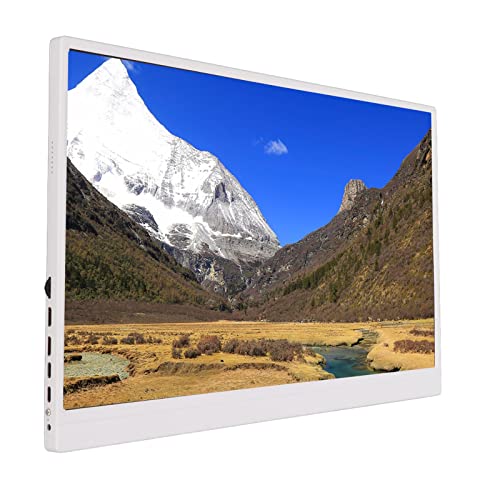 Vbestlife ポータブル モニター、17.3 インチ 1080P FHD ラップトップ モニター タイプ C 外部コンピューター ディスプレイ、デュアル ステレオ スピーカー付き IPS ゲーム モニター、PC、タブレット、電話用の HDR アイ ケア スクリーン (白) Vbestlifegohg8tbkcx-12