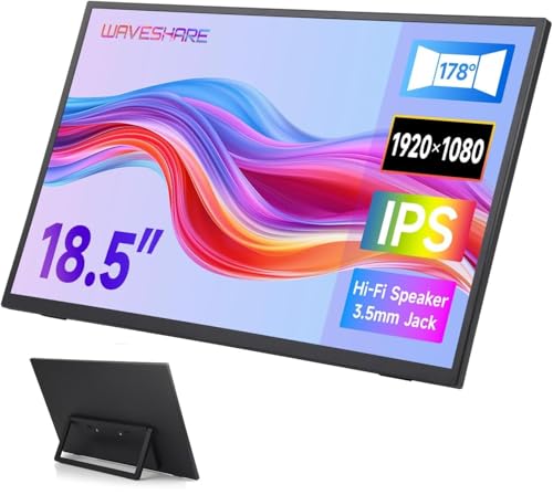 TUOPUONE 18.5インチポータブルモニター（スタンド付き）、IPSスクリーン、120Hz高リフレッシュレート、ミニHDMIインターフェース、1920×1080フルHD、178°視野角、ABSケース、タッチ非対応（18.5インチポータブルモニター） 18.5″ Portable Monitor