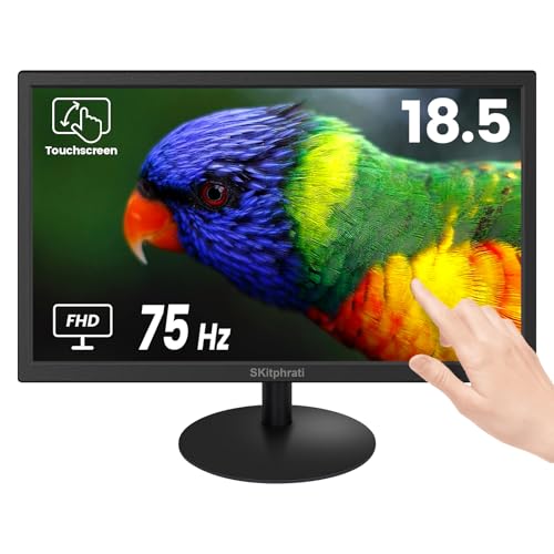 SKitphrati 18.5インチ (18.5インチ) 1366 x 768 タッチスクリーンディスプレイ、壁掛け、HDMI接続のあるコンピューター用10ポイントタッチスクリーン、VGAタイプB、タッチスクリーン: HD-185-TOUCH