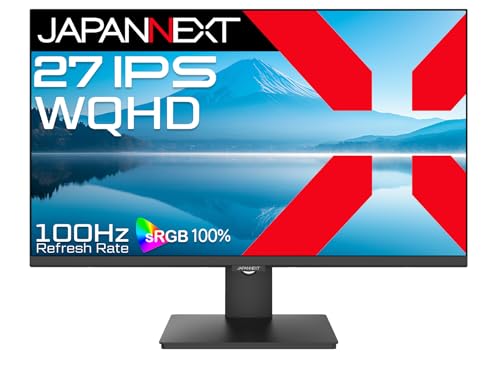 JAPANNEXT 27インチ IPSパネル搭載 WQHD(2560x1440)解像度 液晶モニター JN-IPS27Q-C6 HDMI DisplayPort USB-C(最大65W給電) sRGB:100% HDR 【2年保証】