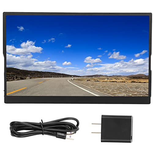 mlida ポータブル モニター、17.3 インチ タッチスクリーン 1080P IPS ラップトップ コンピューター ディスプレイ タイプ C ゲーム モニター トラベル モニター 外部モニター 携帯電話コンピューター用のデュアル スピーカーをサポート Asixxsix8pvo5dx7wc