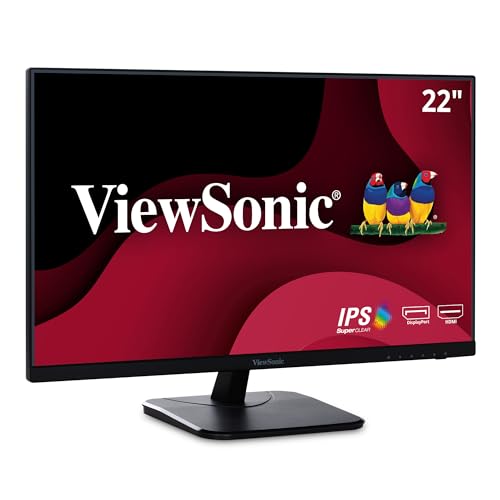 ViewSonic 家庭用およびオフィス用のHDMI DisplayPortおよびVGA入力付きViewSonic VA2256-MHD 22インチフレームレスIPS 1080pモニター
