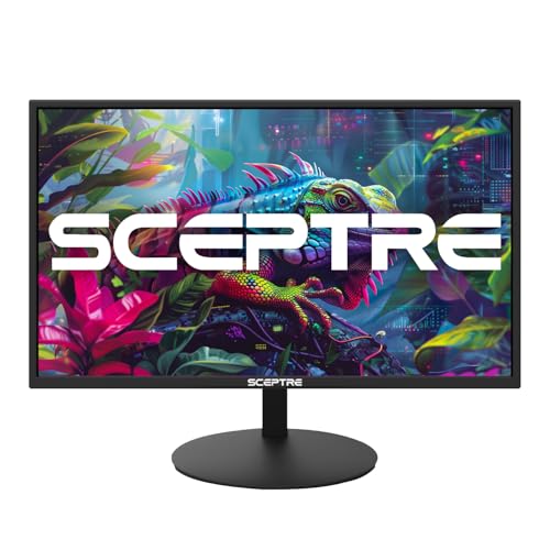Sceptre E275W-19203R 27" Ultra Thin 1080P LED Monitor up to 75Hz 2X HDMI VGA Build-in Speakers, Metallic Black