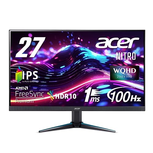 Acer 日本エイサー Acer Nitro ゲーミングモニター 27インチ IPS 非光沢 WQHD 100Hz 1ms HDMI VESAマウント対応 スピーカー内蔵 ヘッドホン端子 AMD FreeSync HDR10 VG270UEbmiipx PC/PS4/Switch向き