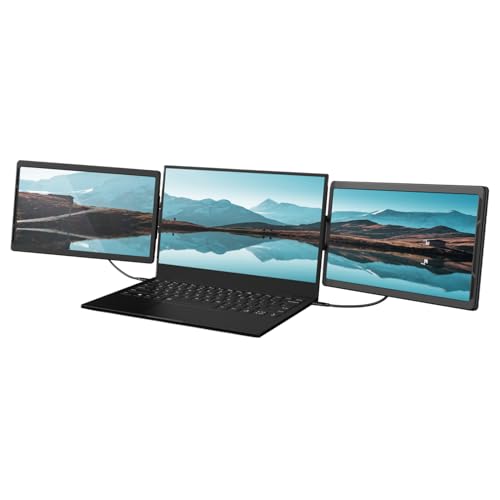 ノートパソコン用モニター拡張ユニット,USBポート付き 超薄型 - ノートパソコン用 て設計された本品は、超薄型軽量構造と折りたたみスタンドによりアタッチメント,家庭 オフィス ビジネス 学習 仕事 旅行 会議 キャンプ 大人 学生 向け TQK7H3QYG4F2T0OTP92F