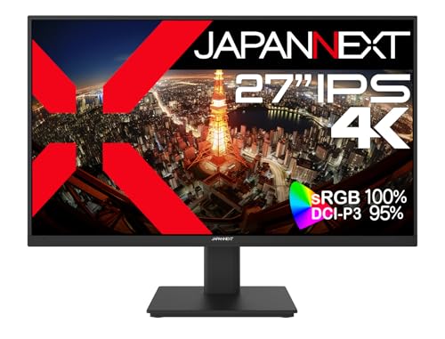 JAPANNEXT 【Amazon.co.jp限定】JAPANNEXT 27インチ IPSパネル搭載 4K(3840x2160)解像度 液晶モニター JN-i2710U HDMI DP HDR sRGB:100% DCI-P3:95% PBP/PIP