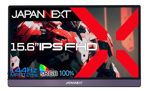 JAPANNEXT ジャパンネクスト フルHD 15.6型モバイルゲーミングモニター(IPS/144Hz/miniHDMI/Type-Cx2/スピーカー) JN-MD-156IPS144FHDR