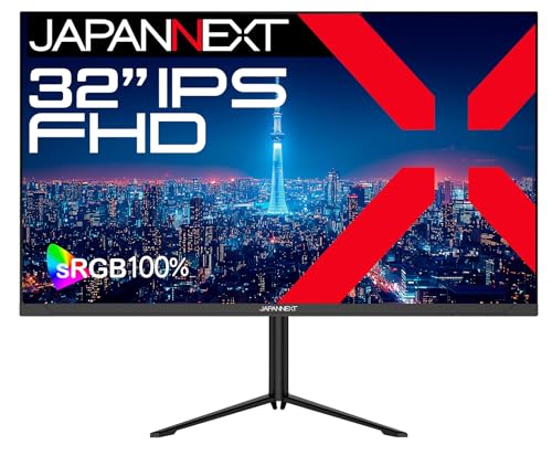 JAPANNEXT 32インチ IPSパネル搭載 フルHD(1920x1080)解像度 液晶モニター JN-IPS32F-HSPC6 HDMI DP USB Type-C(最大65W給電) HDR sRGB:100% 高さ調整 ピボット(縦回転)対応 【2年保証】