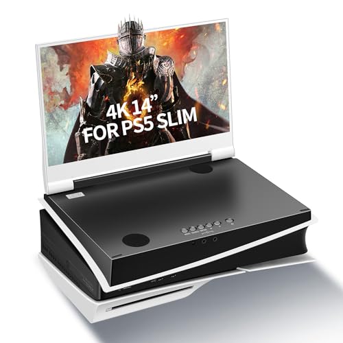 G-STORY 4k一体化PS5専用モバイルモニター15.6 インチHDR携帯型ゲームモニターディスプレイFreesync/HDMI 端子二つ/内蔵ステレオスピーカー/AC アダプタ (14インチ 4K(PS5 slim用)) e64cf7aa-dca7-46ef-99ab-210ea66d6634