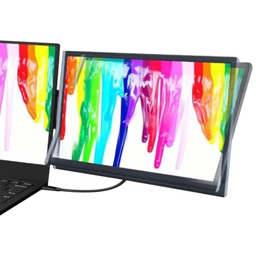 Hengroly ノートパソコン用 スクリーンエクステンダー - フルHD IPS アイケア コンピュータアクセサリー - ノートパソコン 用 セカンド モニター - 旅行 ホームオフィス 小規模ビジネス作業用 NKS7D3QBJXA8OEO4GKHX