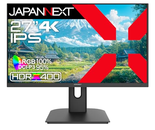 JAPANNEXT 【ECサイト限定】 JAPANNEXT 27インチ IPSパネル搭載 4K(3840x2160)解像度 液晶モニター JN-i27U-C6 HDMI DP USB Type-C(最大65給電) HDR400相当 sRGB:100% DCI-P3:95% 【2年保証】