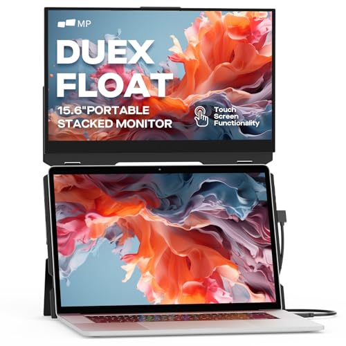 MP モバイルピクセル Duex Float ポータブルモニター、15.6インチ FHD 1080P IPS ウルトラスリムノートパソコンスクリーンエクステンダー、USB A/USB C/HDMIプラグアンドプレイ自動回転、Windows/Mac/Android/Switch対応 101-1007P02