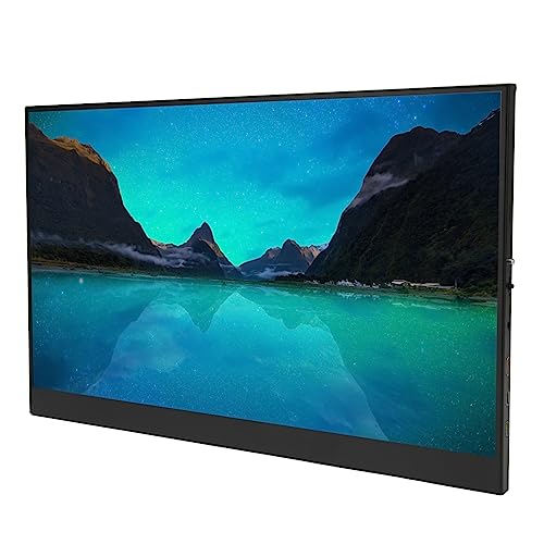 Jectse 17.3インチポータブルモニターHD 2K 2560x1440 IPSスクリーン、165HZリフレッシュレート、軽量でポータブル、マルチプラットフォーム互換性、VESAウォールマウント、クリアサウンド、携帯電話用2 Type Cポート