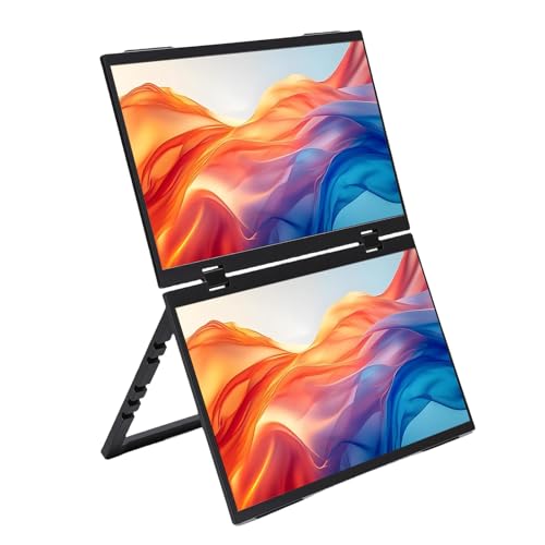 Acogedor ラップトップスクリーンエクステンダー、15.6インチ1080P FHDデュアルポータ​​ブルモニター、330度回転可能なスクリーンと内蔵スピーカー付き、ラトPCタブレットスマートフォン用 Acoge8z2vl5tqyk