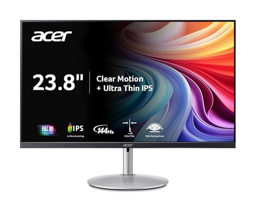 Acer SH243Y P1si 23.8インチ IPS フルHD (1920 x 1080) ゼロフレームゲーミングオフィスモニター | AMD FreeSyncテクノロジー | 最大144Hzリフレッシュ | 1ms (VRB) | チルト、高さ調整&スイベル | HDMI & VGAポート