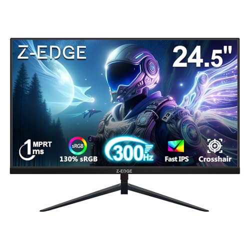 Z Z-Edge Z-Edge 24.5インチ 300Hz ゲーミングモニター Z-Edge UG25S FHD 1920x1080 IPS モニター フレームレスLED 1ms DP 1.4ポート x 2 HDMI 2.0ポート