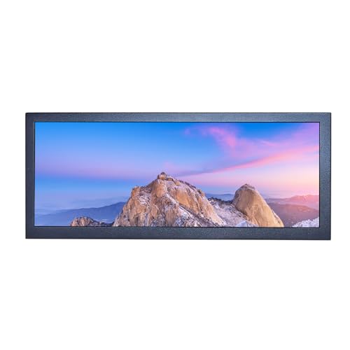VSDISPLAY 12.3インチ Android11 LCDモニター 1920x720 IPS ストレッチバー LCD USBオートコピー自動再生ビデオ出力セカンダリディスプレイ対応 VS123AZ01