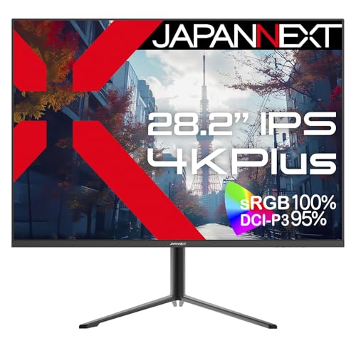 JAPANNEXT 【Amazon.co.jp限定】JAPANNEXT 28.2インチ モニター IPS ディスプレイ (HDMI/DisplayPort/スピーカー内蔵/ブルーライトカット) JN-282i4KP