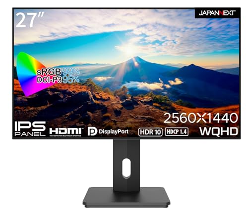 JAPANNEXT ジャパンネクスト JN-27IPS4FLWQHDR-HSP 27.0型 液晶 2560×1080〜1440 スピーカー搭載 DisplayPort1.2 HDMI1.4×2