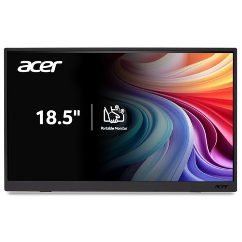 Acer ポータブルモニター | 18.5インチ FHD IPS | アダプティブ同期対応 (FreeSync対応) | スリムデザイン | ノートパソコン/Mac用外部モニター | 100Hz | USB 3.1 Type-Cポート×2 & HDMI 1.4 | PM191Q Ebmiuux