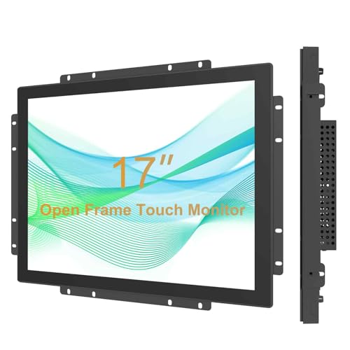 Senisway 17インチ 10ポイント 産業用静電容量式タッチモニター 表面はIP65防水 1280 x 1024 @ 60Hz TFT LCD IK08 オープンフレーム設計 タッチスクリーン S-17CX-1
