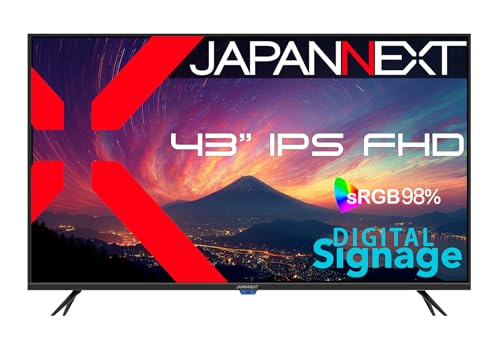 JAPANNEXT 【2年保証モデル】 JAPANNEXT 43インチ IPSパネル搭載 フルHD(1920x1080)解像度 大型液晶モニター JN-IPS43FHD2-U HDMI コンポーネント入力 ビデオ/音声入力 オプティカル音声出力 sRGB:98% USBメモリ再生対応 リモコン同梱
