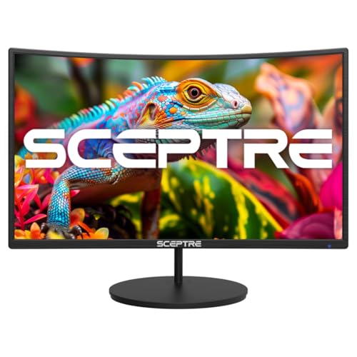 Sceptre カーブ27インチ ゲーミングモニター 100Hz 1080p R1500 98% sRGB HDMI x2 VGA 内蔵スピーカー、VESA ウォールマウントマシン ブラック 2026 (C275W-1920RNシリーズ) C275W-1920RN.A1