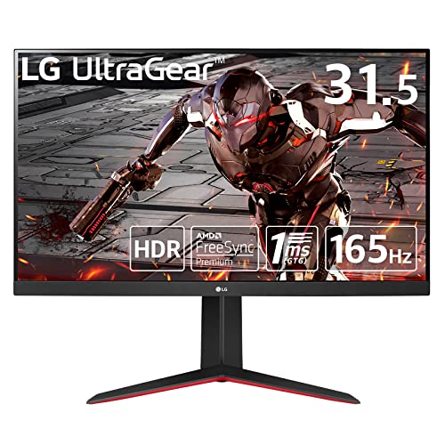 LG ゲーミングモニター UltraGear 32GN650-B 31.5インチ/WQHD/VAアンチグレア /165Hz/1ms MBR/HDR/FreeSync Premium/HDMI×2,DisplayPort/高さ調節対応/3年安心・無輝点保証