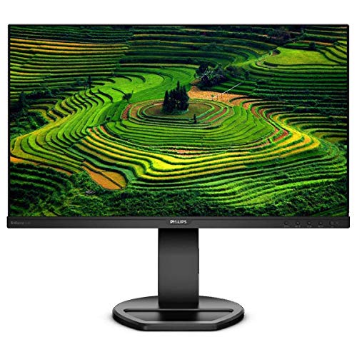 PHILIPS 241B8QJEB 24" Frameless Monitor, Full HD IPS, USB 3.0 hub, Built-in Speakers, VESA, Height Adjustable Stand, TCO Edge, 4Yr Advance Replacement Warranty