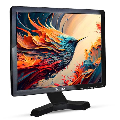JaiHo 17インチワイドスクリーンTFT LCDモニター、1280 x 1024解像度1080 P 4：3 PC/BNC/VGA/AV/HDMI/USBイヤホン入力付きフルHDモニターカラーディスプレイ、内蔵デュアルスピーカー JH-LCD17