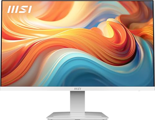 LG msi PRO MP273W E14A 27インチ IPS 1920 x 1080 (FHD) ゲーミングオフィスモニター 120Hz フリーシンク HDMI DisplayPort VGAポート VESAマウント可能 チルトスピーカー 4面スリムベゼル 1ms ホワイト