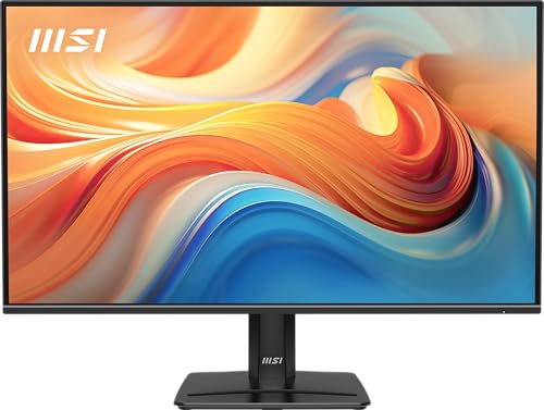 MSI PRO MP272 E14C 27インチ IPS 1920 x 1080 (FHD) ゲーミングオフィスモニター 144Hz Free-Sync HDMI DisplayPort VGAポート VESAマウント可能 チルト スピーカー 4面スリムベゼル 1ms ブラック