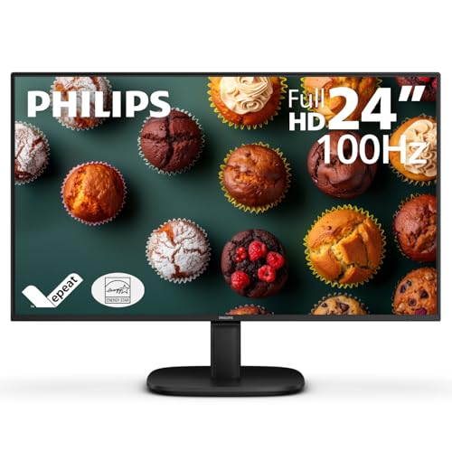 PHILIPS フィリップス 24B2N2100 24インチ FHD (1920×1080) 100Hz ゲーミングオフィスモニター Energy Star認証 EPEAT Gold認証 HDMI & VGA 4年前交換保証