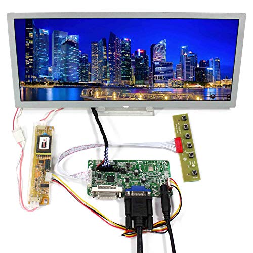 VSDISPLAY 12.3" LQ123K1LG03 12.3 inch 1280X480 LCD Screen Work with VGA+DVI LCD Controller Board
