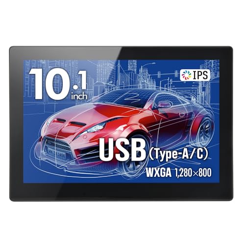 センチュリー 10.1インチマルチタッチ対応 USBモニター[USB3.2 Gen1] plus one Touch USB LCD-10000UT3_FP