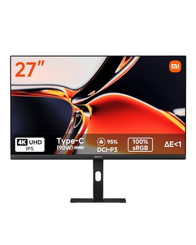 Xiaomi 4Kモニター A27Ui 3840x2160 UHD画質 MAX90W USB-Cリバースチャージ IPSハードスクリーン 178°HD広視野角 高い色精度の∆E<1 95% DCI-P3 sRGBカバー率100% VA非光沢 カラーマッチング 低ブルーライト認証 多機能スタンド VESAマウント対応 作業 仕事 エンターテイメント ELA6223JP