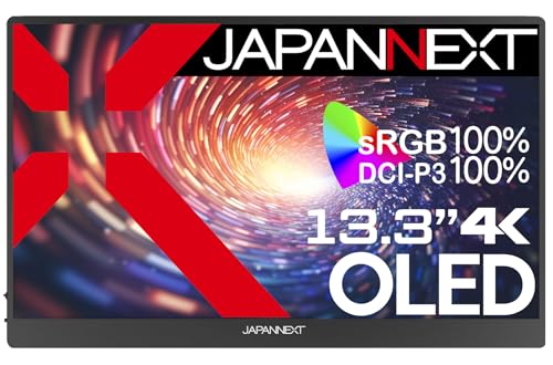 JAPANNEXT ｜ジャパンネクスト モバイル液晶ディスプレイ(13.3型/ OLED/ 4K 3840×2160/ 60Hz/ 1ms)(ブラック) JN-MD-OLED133UHDR 返品種別A