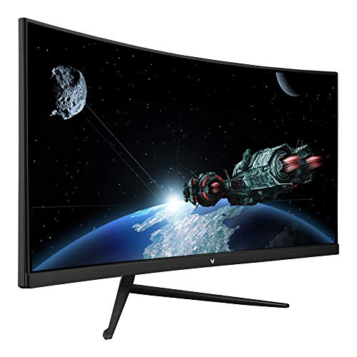 ViewSys CF3010 CURVED, 30インチ WFHD (2560x1080) ゲーミングモニター, Native 200Hz, ワイド 湾曲モニター 1800R, 3ms (GTG), HDR, Nvidia G-Sync, AMD Freesync, ブルーライトカット, フリッカーフリー